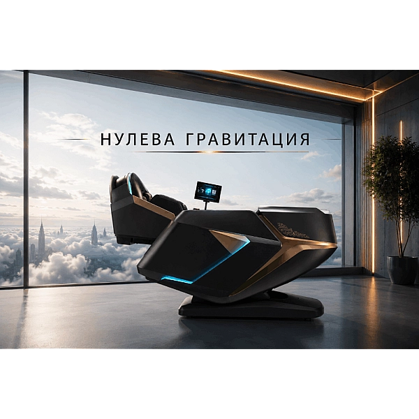 Професионален масажен стол REXTON RK9500S - Върховна 4D технология с двоен масажен механизъм
